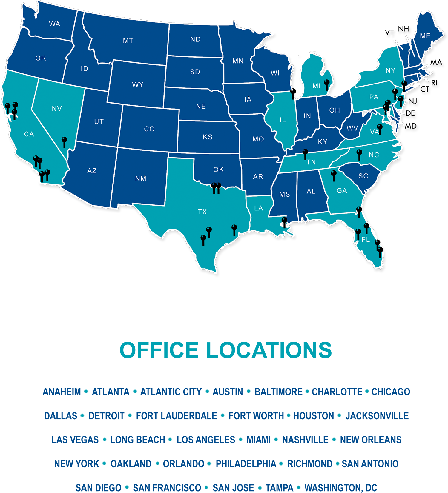 CSI Office Location Map